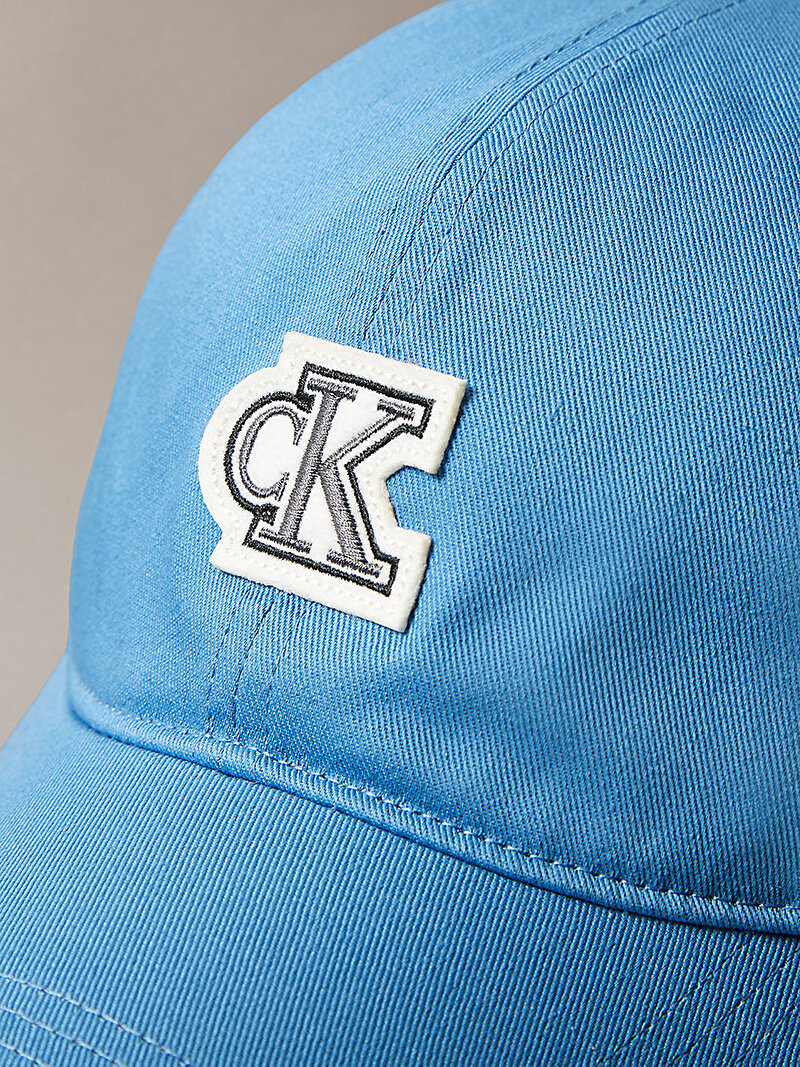 Calvin Klein Mavi Renkli Çocuk Unisex CK Badge Şapka