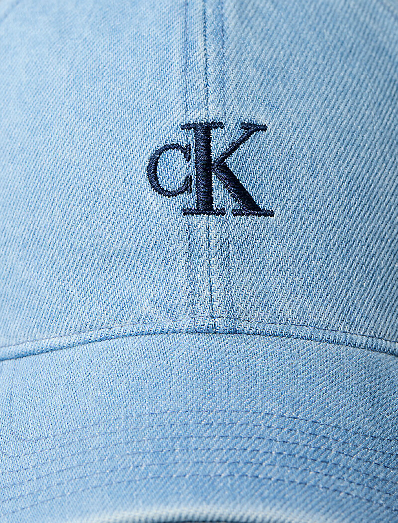 Calvin Klein Mavi Renkli Erkek Monogram Embroidery Şapka