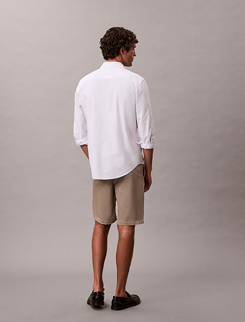 Calvin Klein Bej Renkli Erkek Refined Cotton Şort