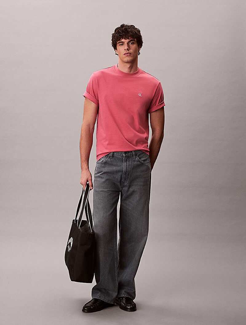 Calvin Klein Pembe Renkli Erkek Easy Monogram T-shirt