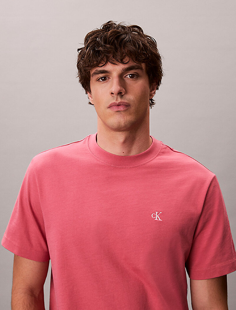 Calvin Klein Pembe Renkli Erkek Easy Monogram T-shirt