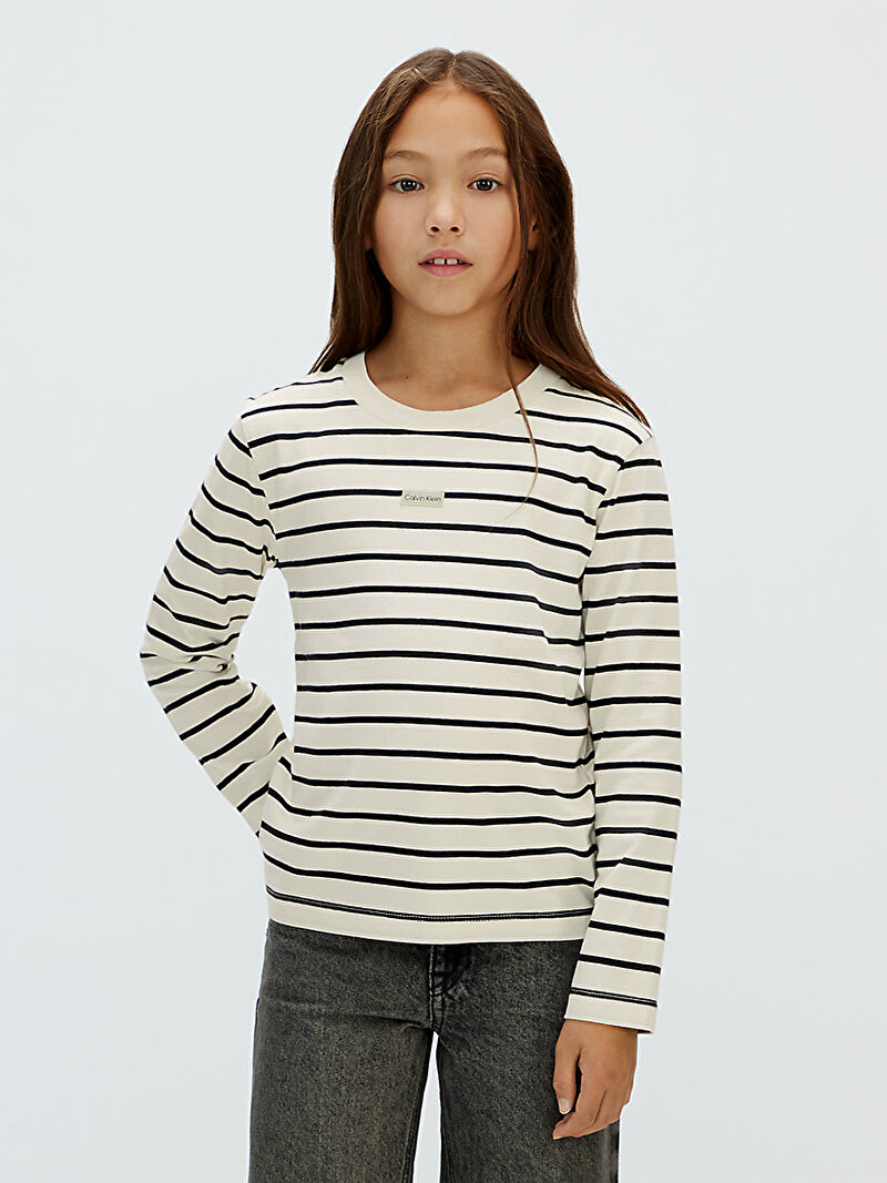 Calvin Klein Çok renkli Renkli Kız Çocuk Stripe T-shirt
