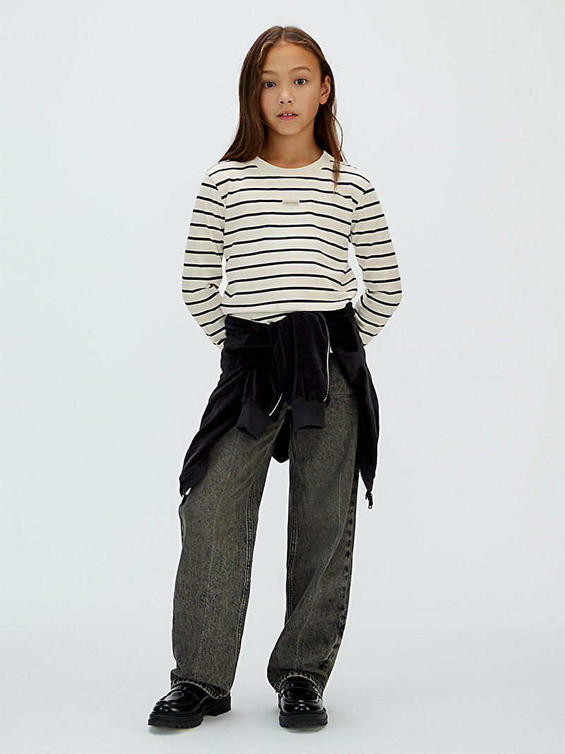 Calvin Klein Çok renkli Renkli Kız Çocuk Stripe T-shirt