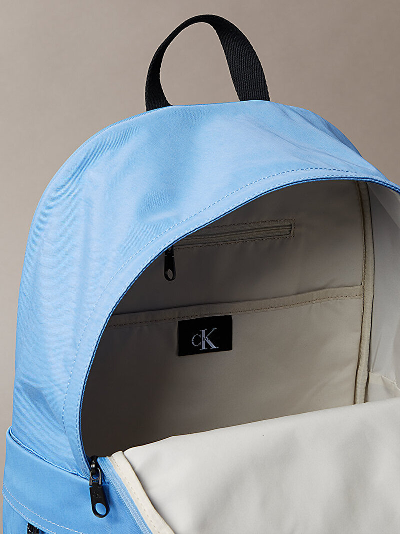 Calvin Klein Mavi Renkli Çocuk Unisex Solid Monologo Sırt Çantası