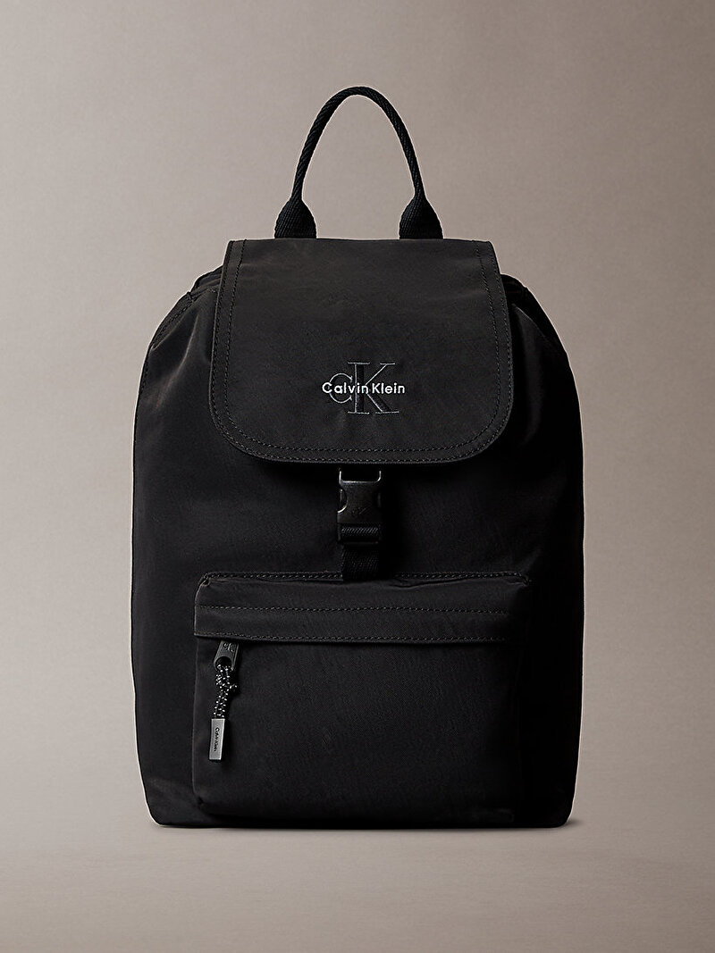 Calvin Klein Siyah Renkli Çocuk Unisex Solid Monologo Sırt Çantası