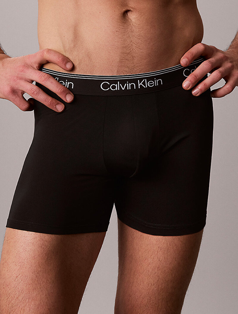 Calvin Klein Siyah Renkli Erkek 3'lü Paket Brief Boxer