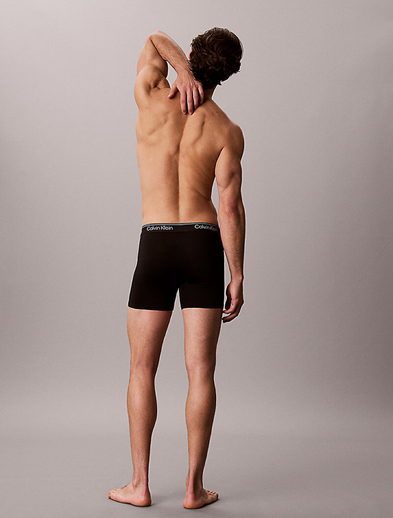 Calvin Klein Siyah Renkli Erkek 3'lü Paket Brief Boxer