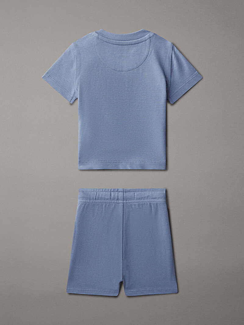 Calvin Klein Mavi Renkli Bebek Şort T-shirt Set
