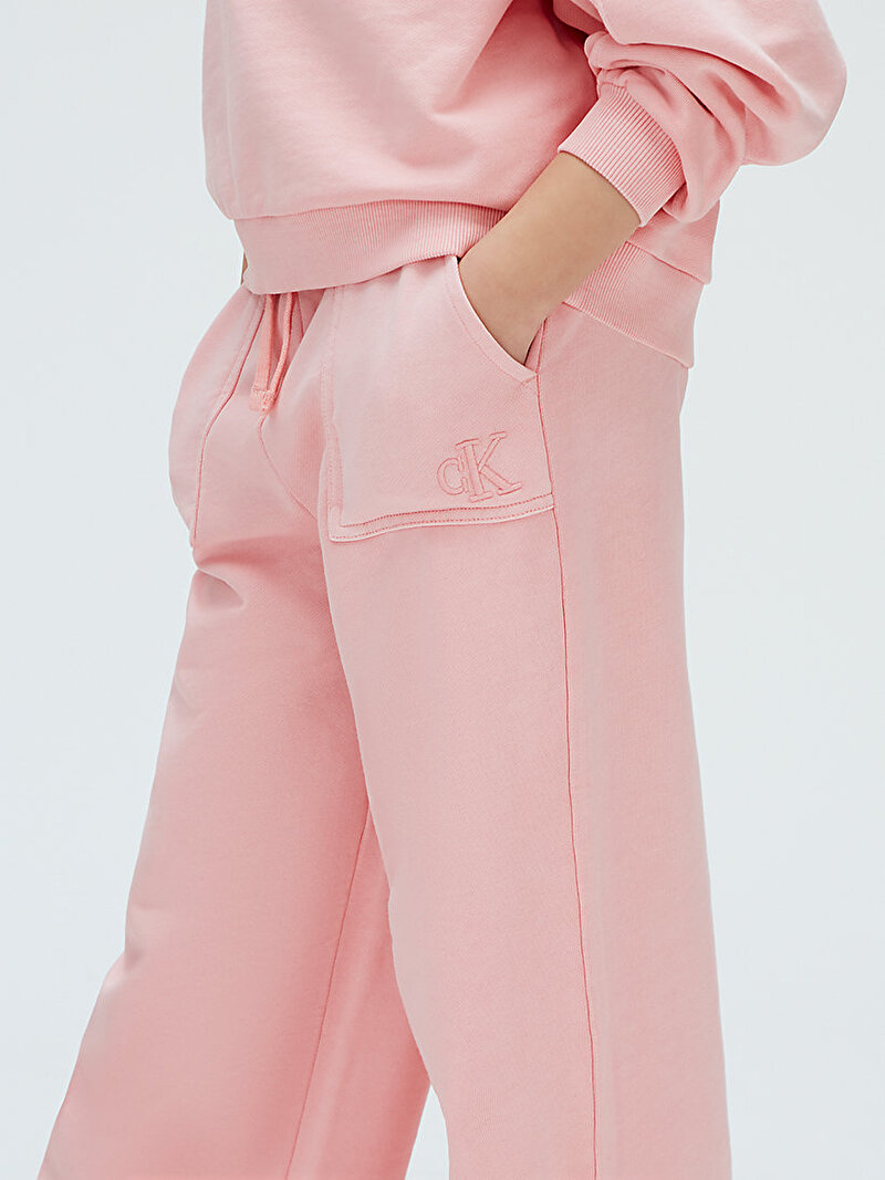 Calvin Klein Pembe Renkli Kız Çocuk CK Pigmnet Dyed Wide Pantolon
