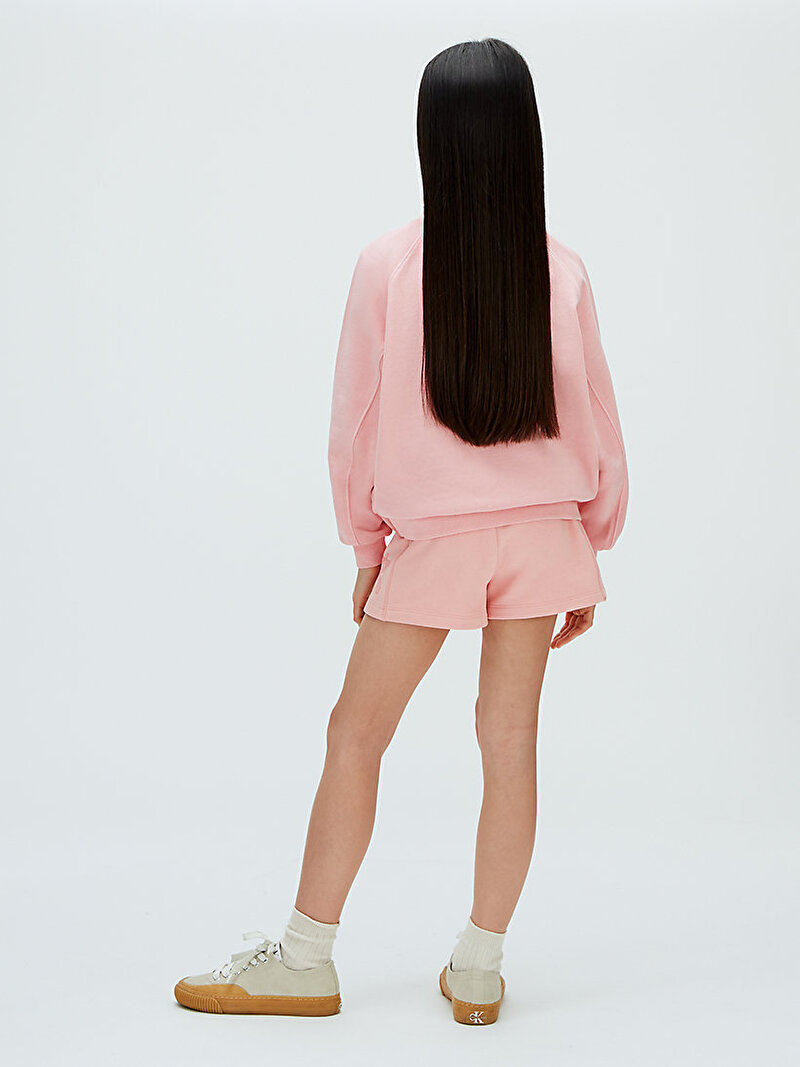 Calvin Klein Pembe Renkli Kız Çocuk CK French Terry Şort