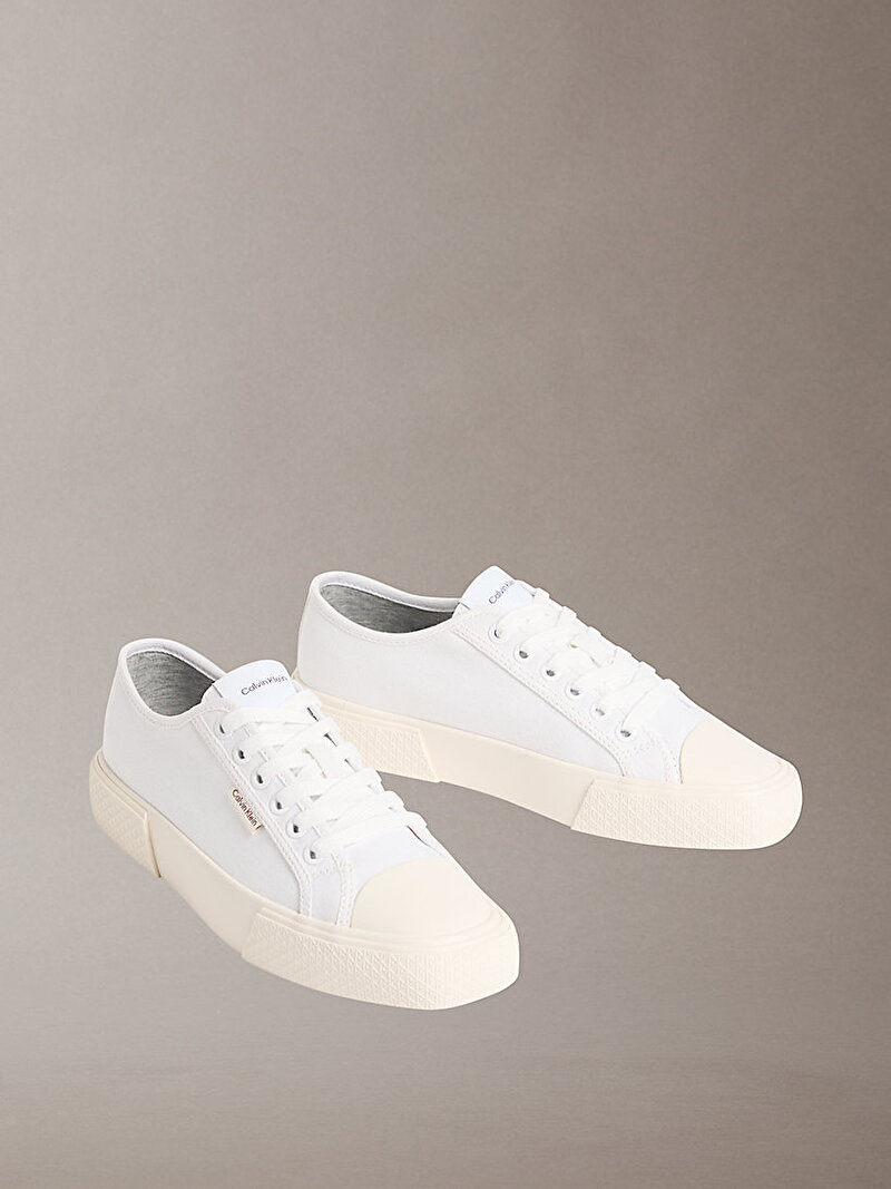 Calvin Klein Beyaz Renkli Kadın Vulc Lace Up Canvas Sneaker