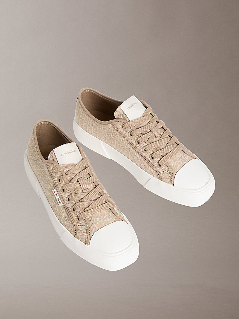 Calvin Klein Bej Renkli Kadın Vulc Low Laceup Sneaker