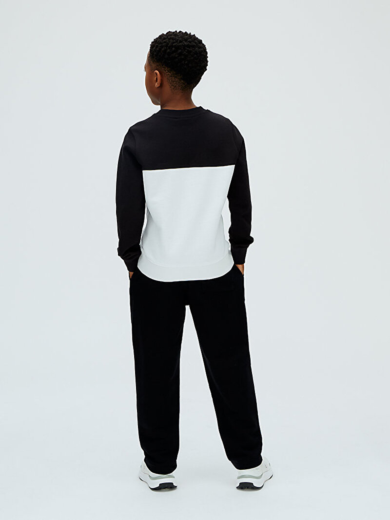 Calvin Klein Siyah Renkli Erkek Çocuk Coloblock Regular Sweatshirt
