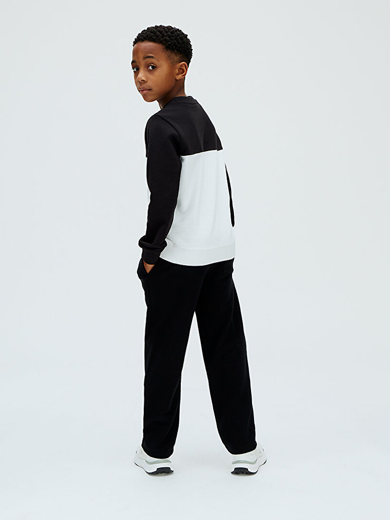 Calvin Klein Siyah Renkli Erkek Çocuk Coloblock Regular Sweatshirt