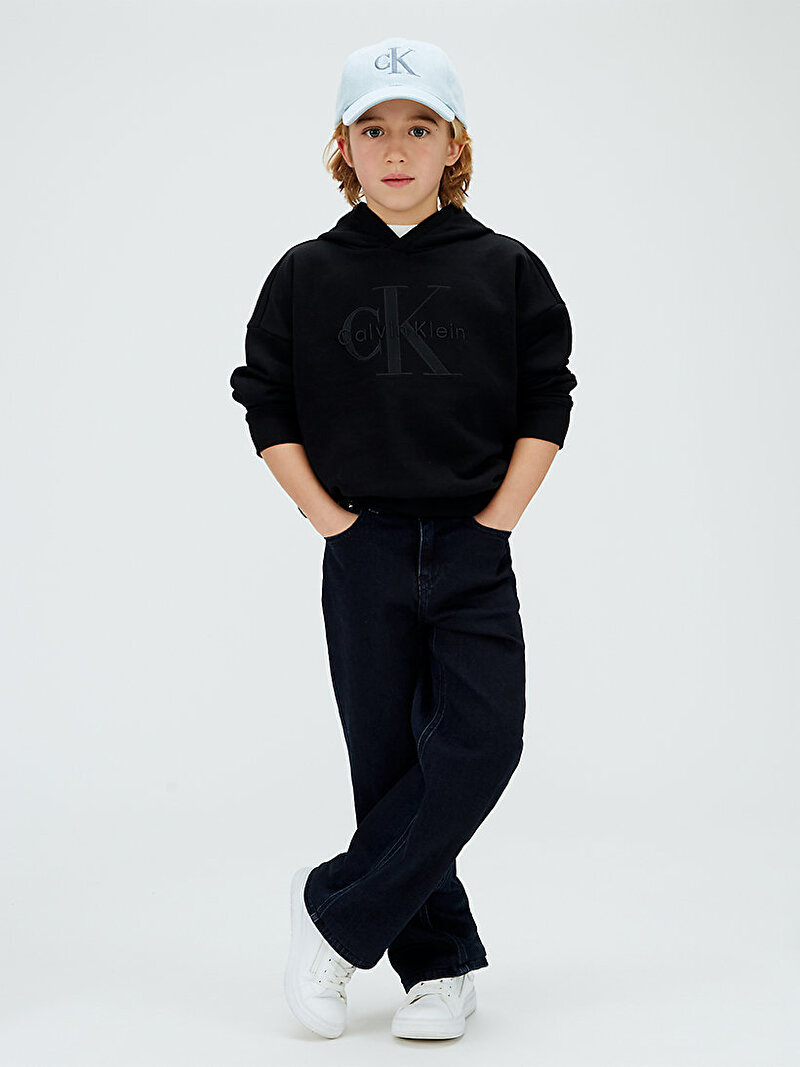 Erkek Çocuk Mono Logo Hoodie