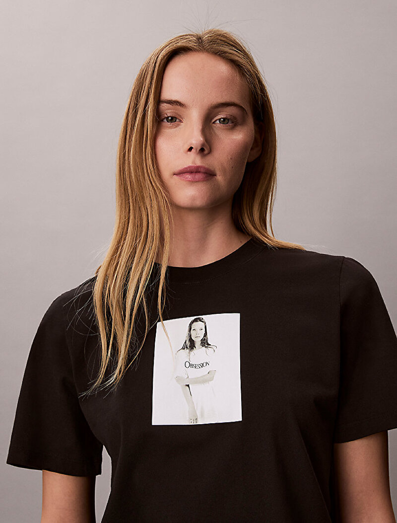 Calvin Klein Siyah Renkli Kadın Obsession Classic T-shirt