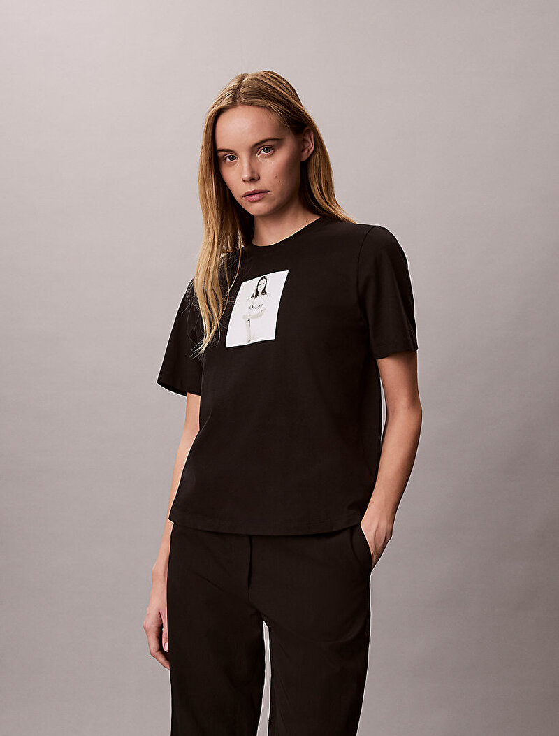 Calvin Klein Siyah Renkli Kadın Obsession Classic T-shirt
