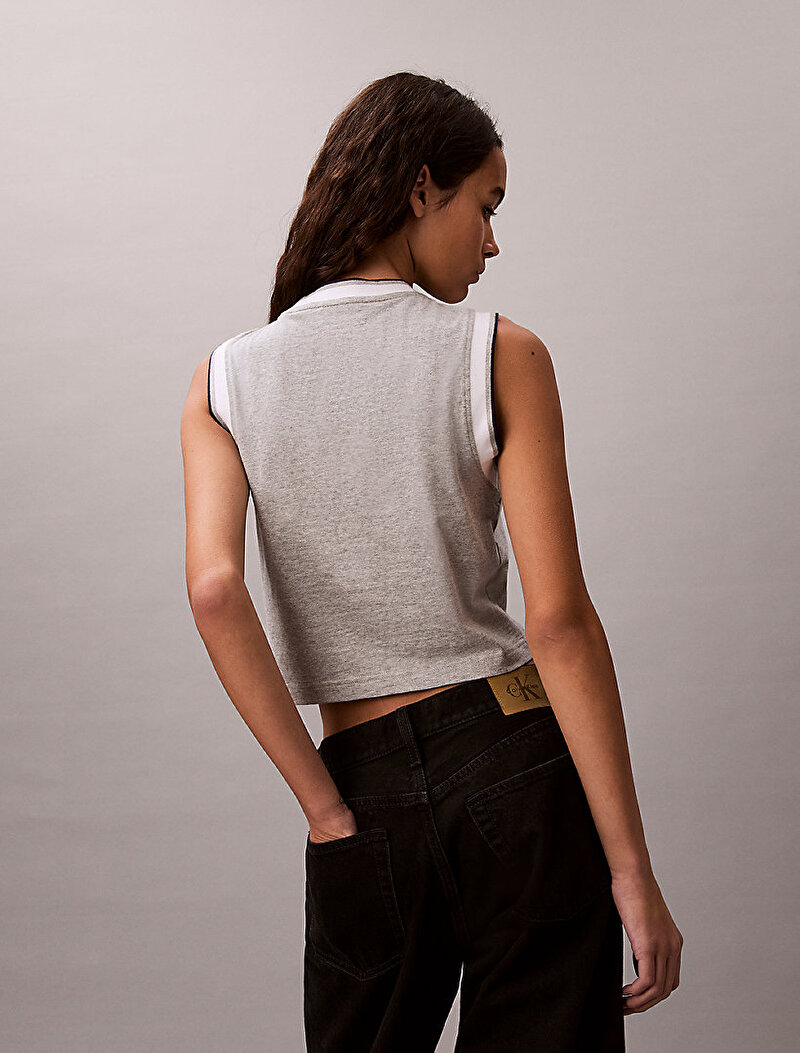 Calvin Klein Gri Renkli Kadın Monogram Tank Top