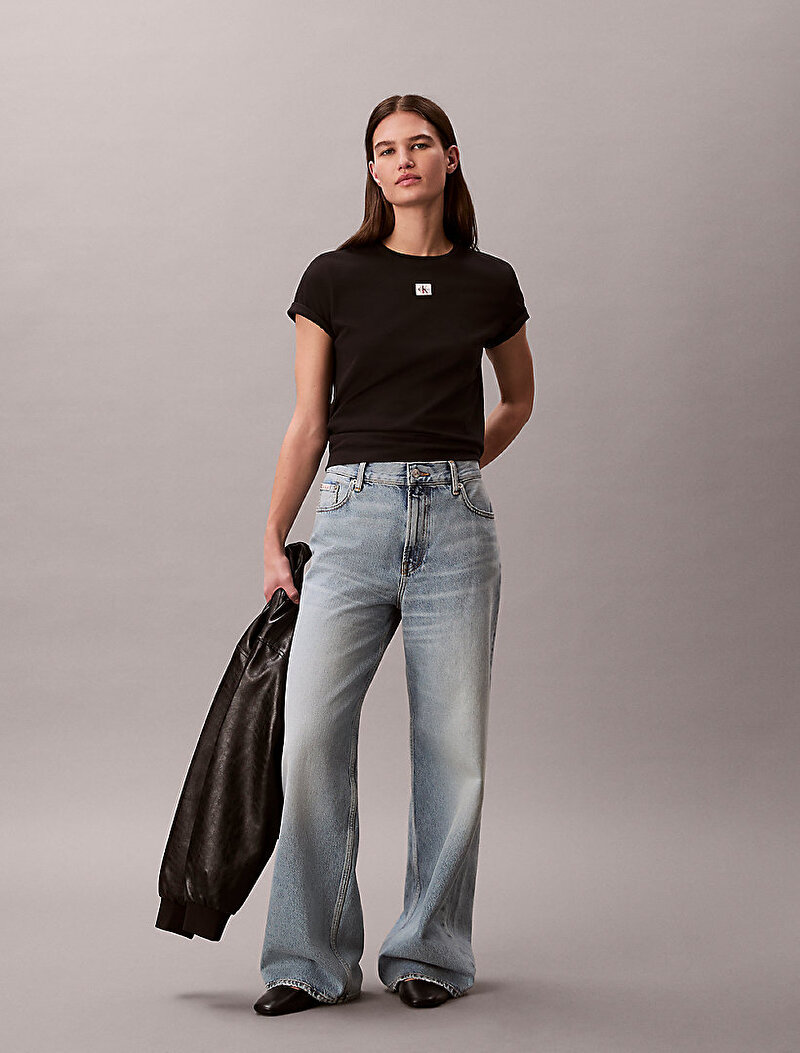 Kadın Woven Label Classic T-shirt