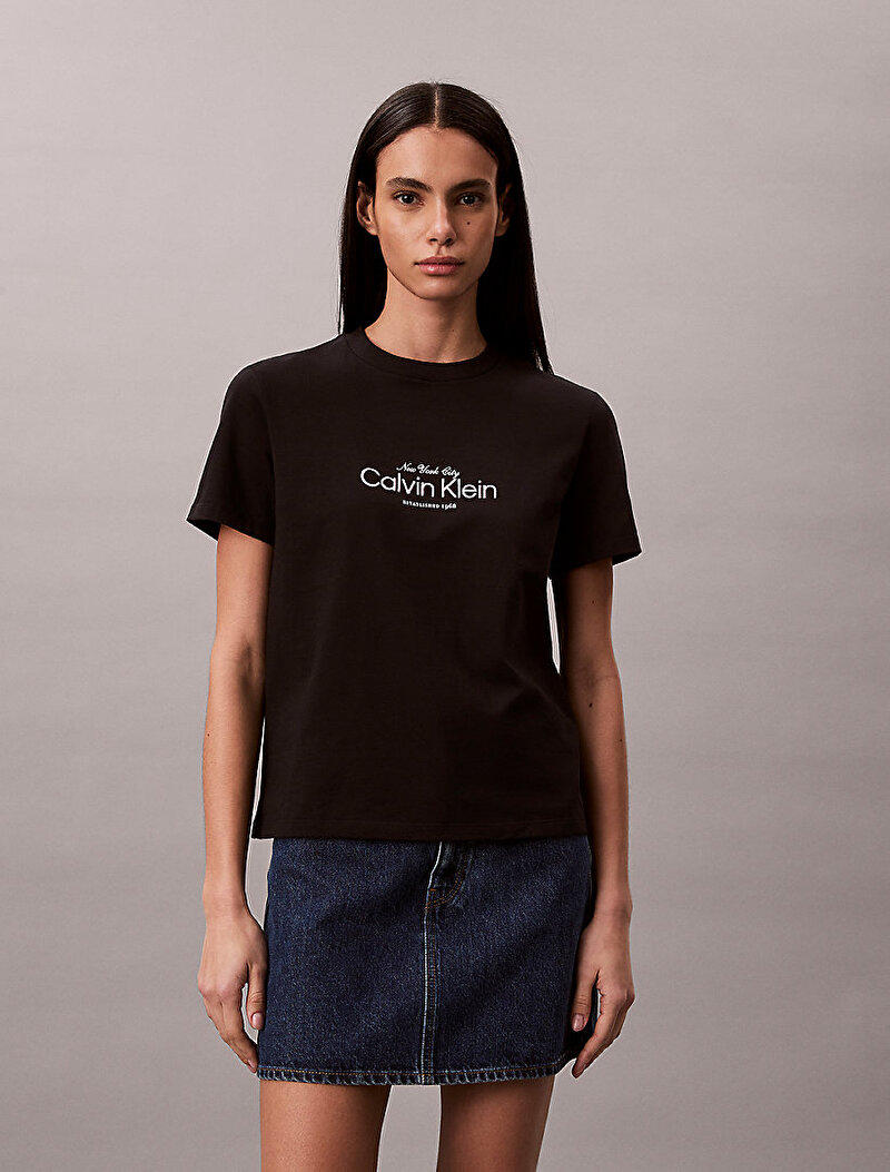 Calvin Klein Siyah Renkli Kadın Classic T-shirt