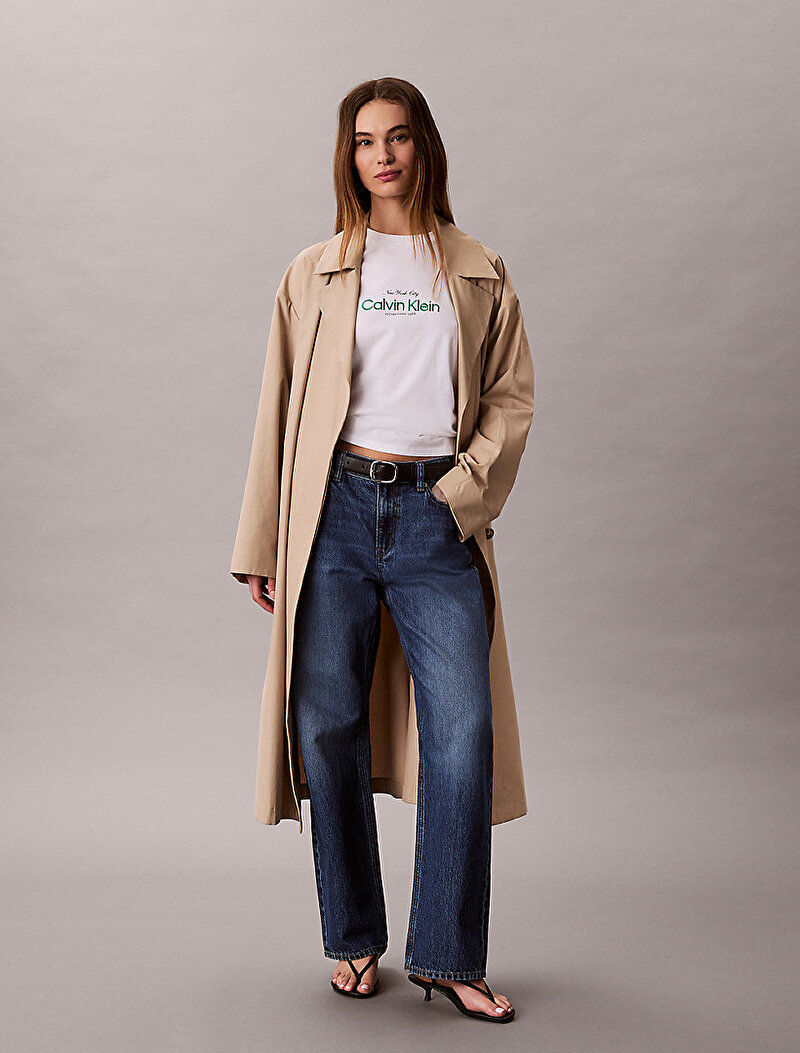 Calvin Klein Beyaz Renkli Kadın Classic T-shirt