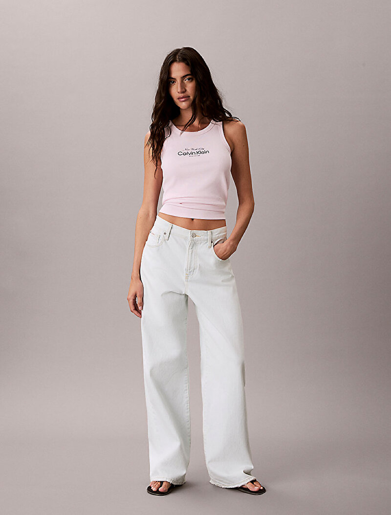 Calvin Klein Pembe Renkli Kadın Contour Tank Top