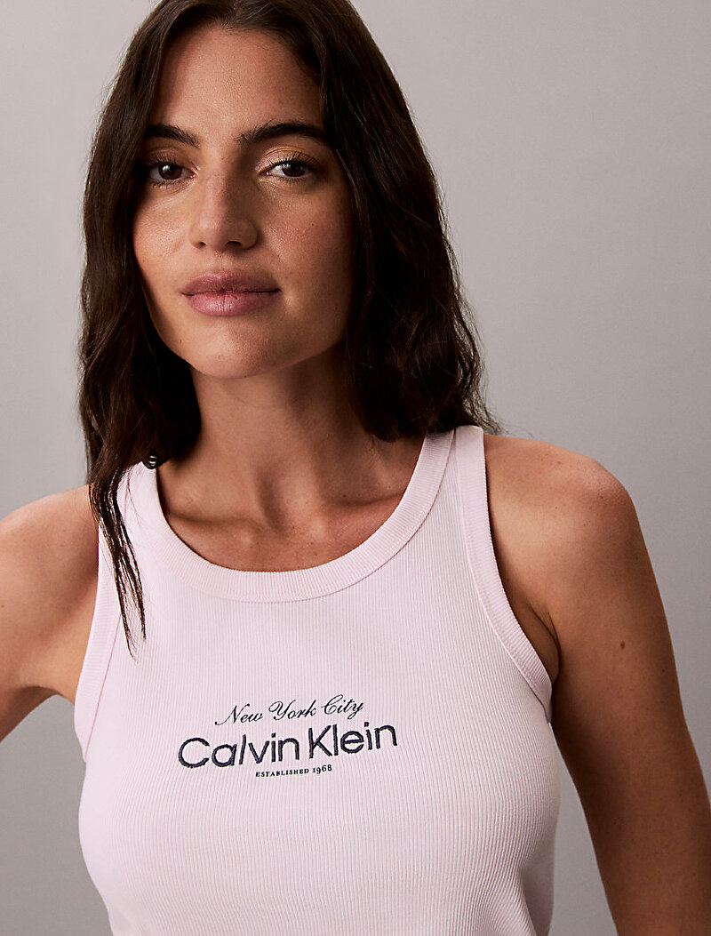 Calvin Klein Pembe Renkli Kadın Contour Tank Top