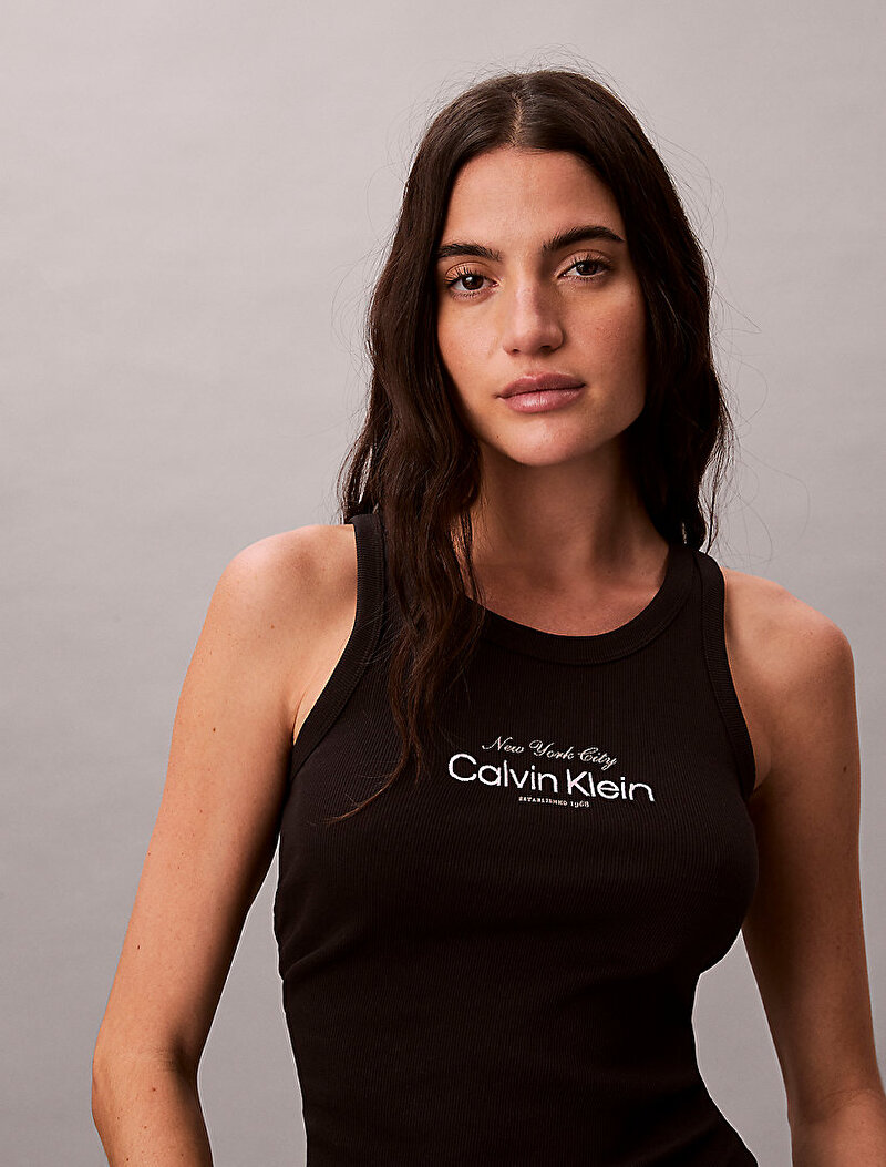 Calvin Klein Siyah Renkli Kadın Contour Tank Top