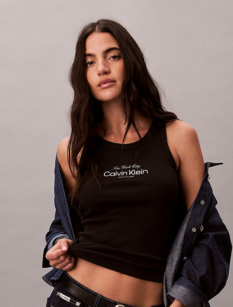 Calvin Klein Siyah Renkli Kadın Contour Tank Top