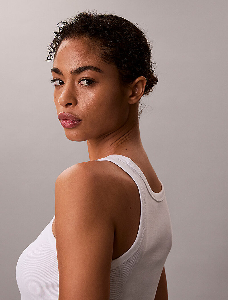 Calvin Klein Beyaz Renkli Kadın Contour Tank Top