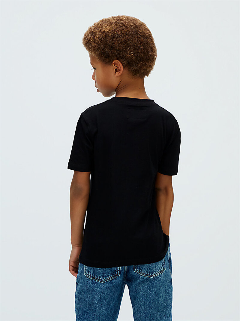Calvin Klein Siyah Renkli Erkek Çocuk Stacked Logo T-shirt