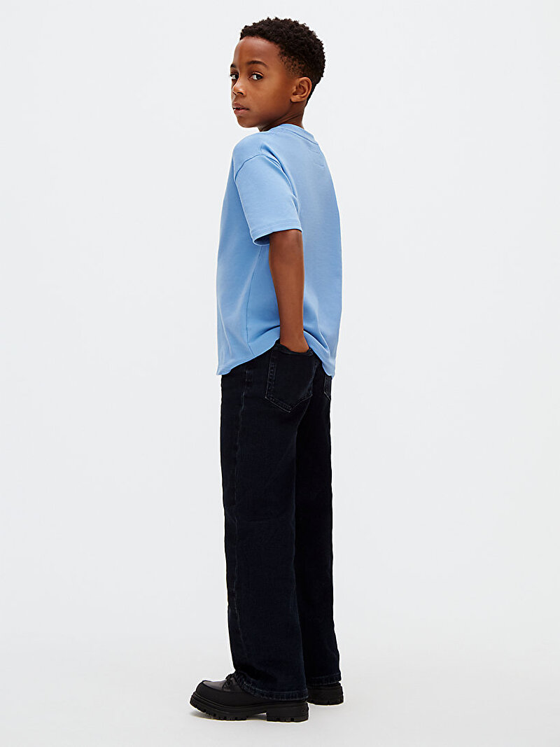 Calvin Klein Mavi Renkli Erkek Çocuk Varsity Logo T-shirt