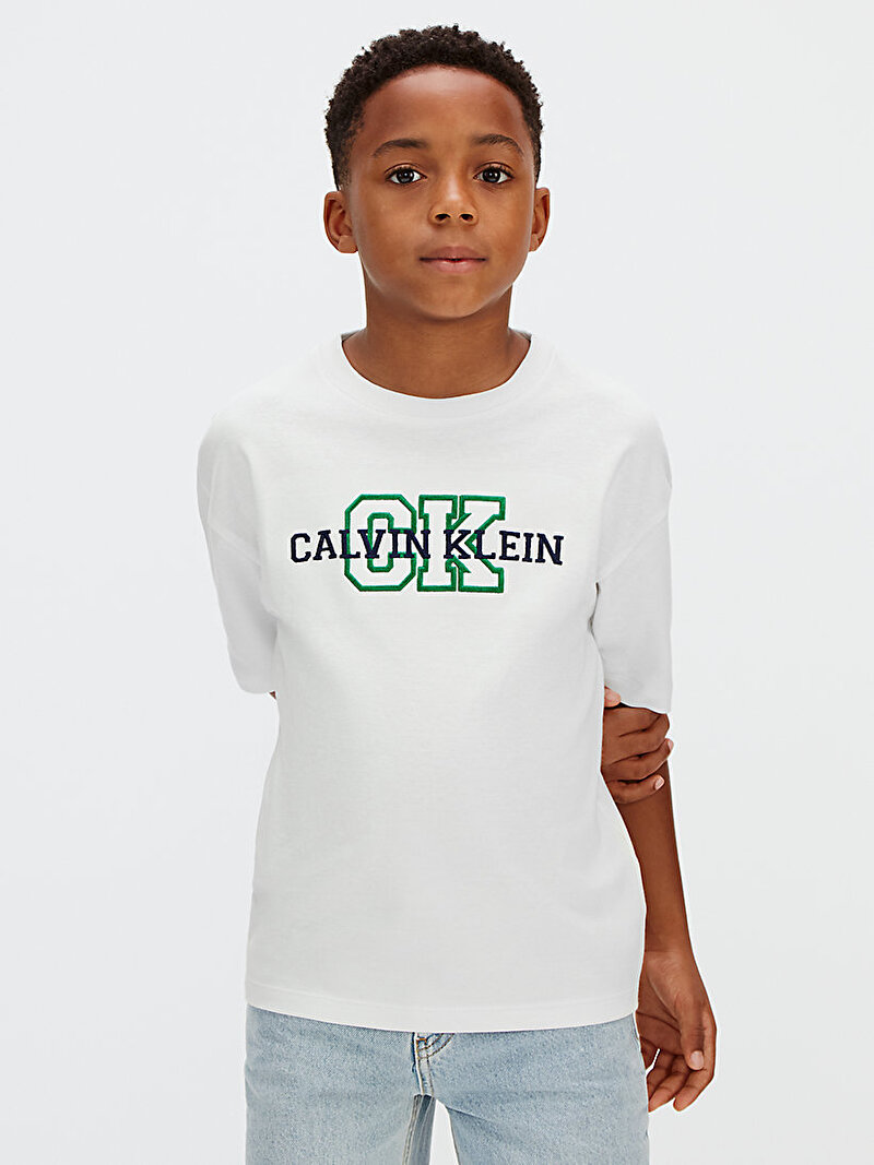 Erkek Çocuk Varsity Logo T-shirt