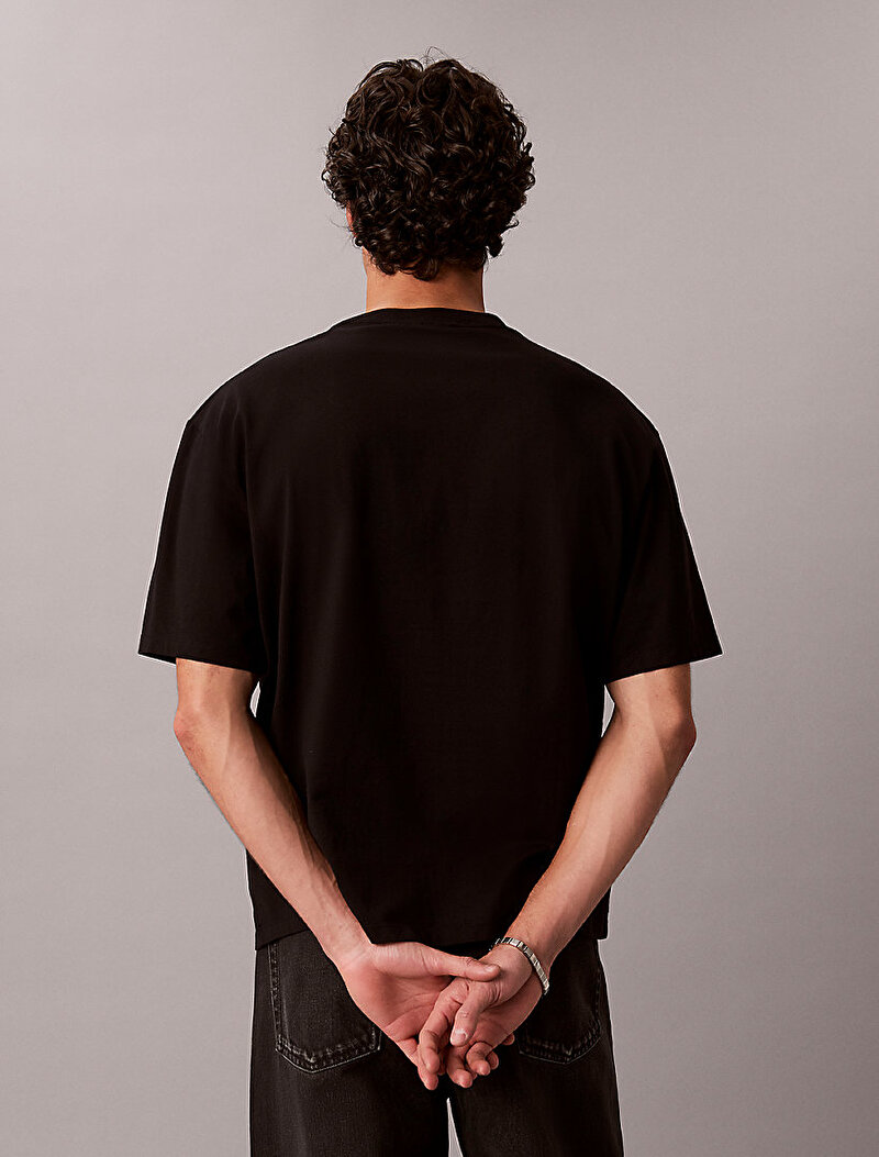 Calvin Klein Siyah Renkli Erkek Obesession Relaxed T-shirt