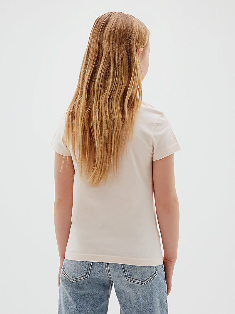Calvin Klein Pembe Renkli Kız Çocuk Micro Monogram Top T-shirt