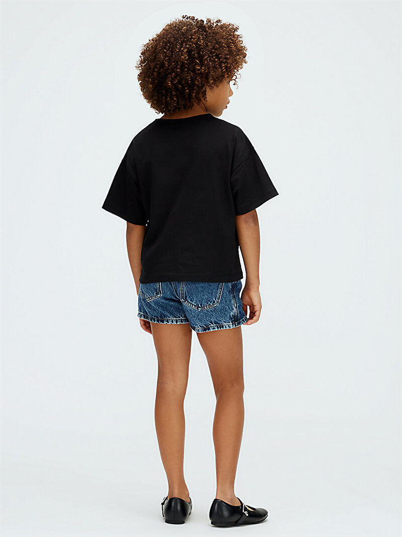 Calvin Klein Siyah Renkli Kız Çocuk Seasonal Monologo T-shirt