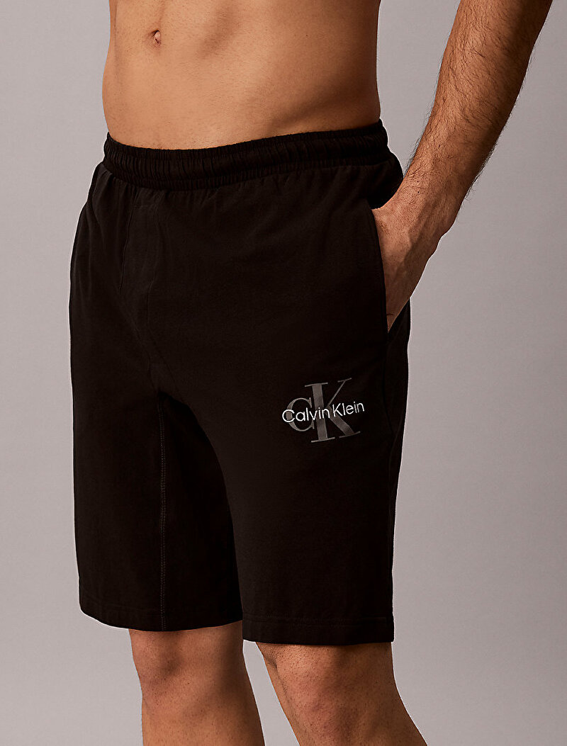 Calvin Klein Siyah Renkli Erkek Monogram Sleep Şort