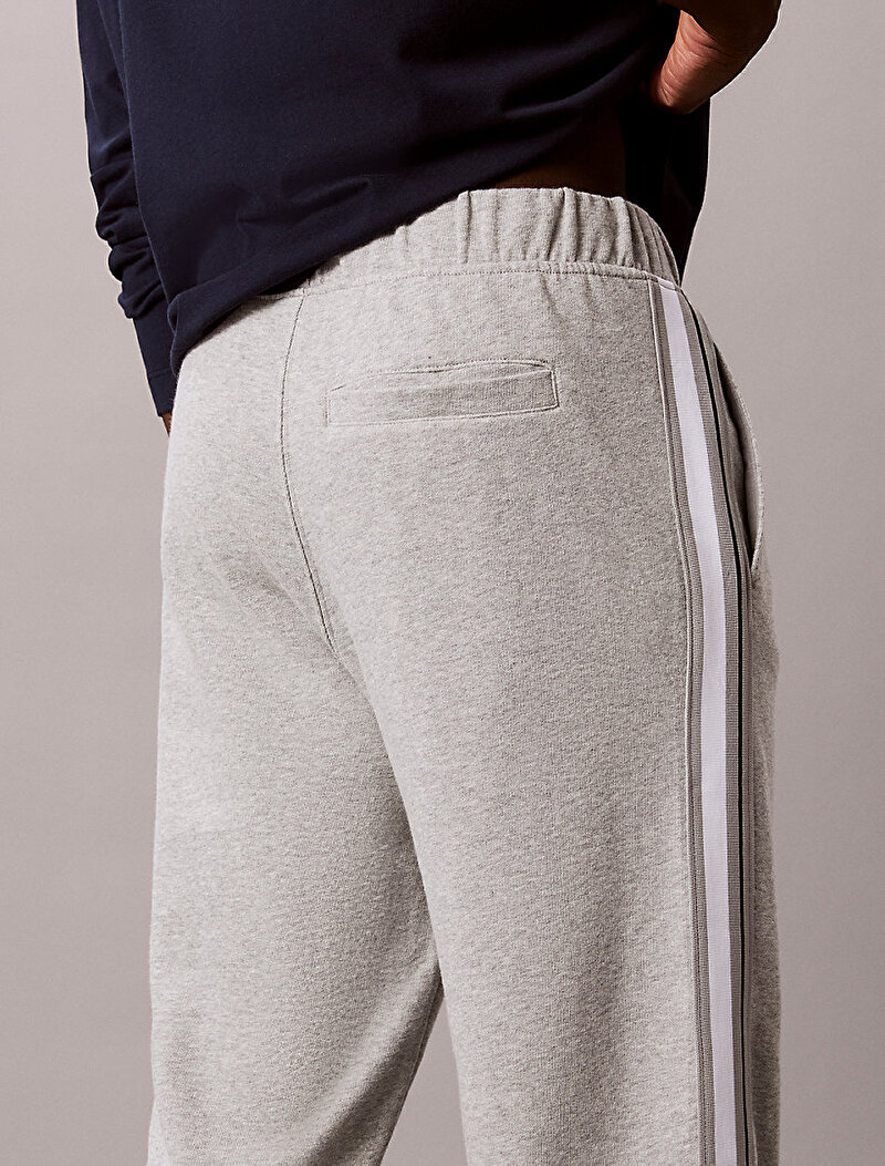 Calvin Klein Gri Renkli Erkek Logo Tape Terry Pantolon