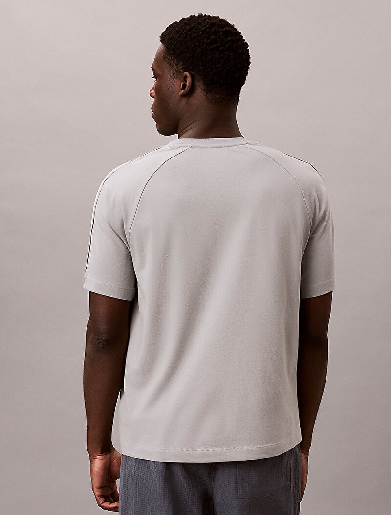 Calvin Klein Gri Renkli Erkek Tape T-shirt