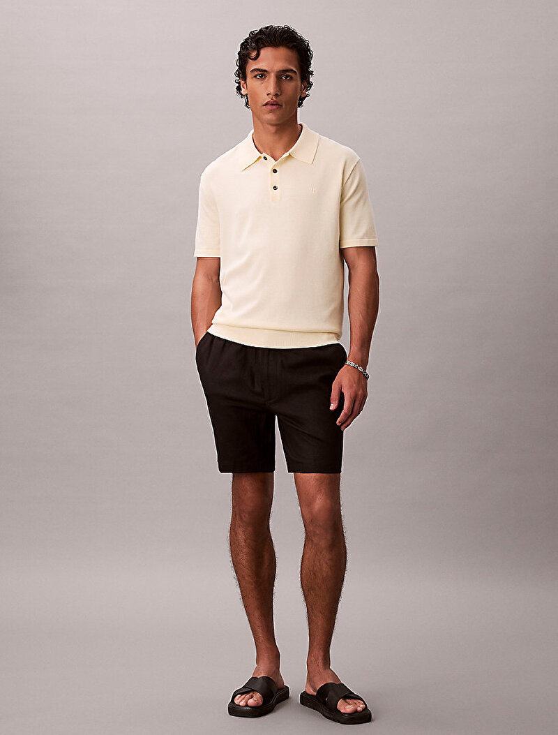 Calvin Klein Sarı Renkli Erkek Supima Cotton Kazak