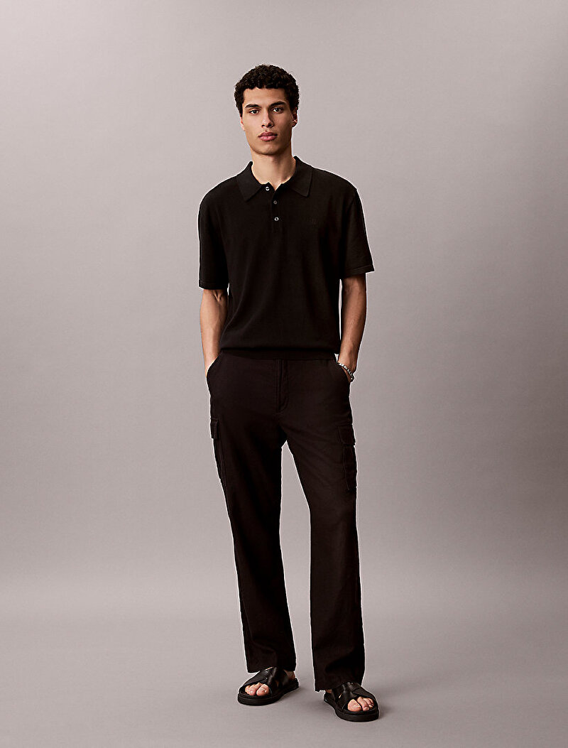 Calvin Klein Siyah Renkli Erkek Supima Cotton Kazak