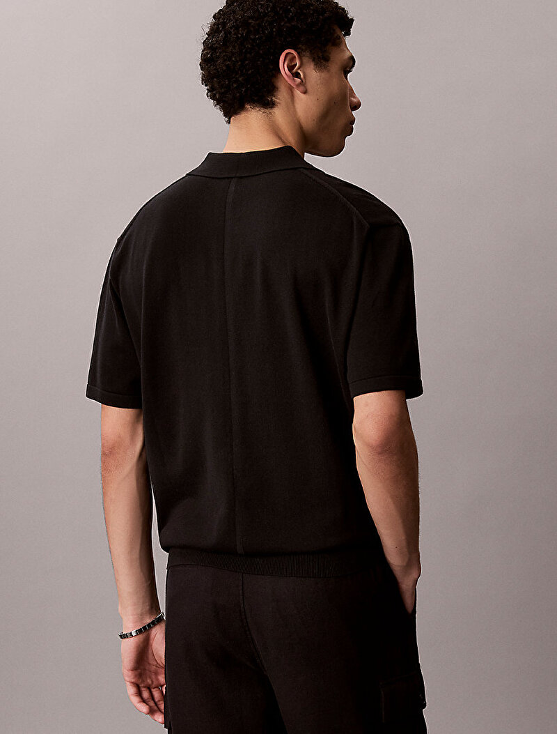 Calvin Klein Siyah Renkli Erkek Supima Cotton Kazak