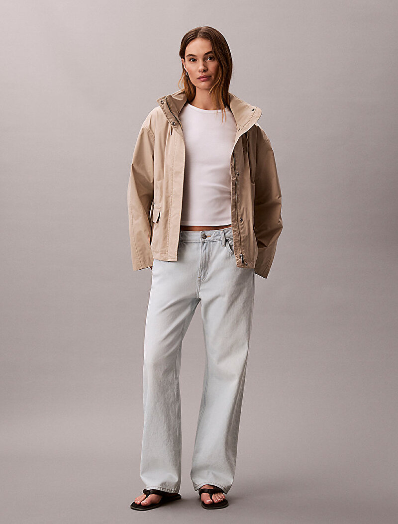 Calvin Klein Bej Renkli Kadın Kısa Transitional Ceket
