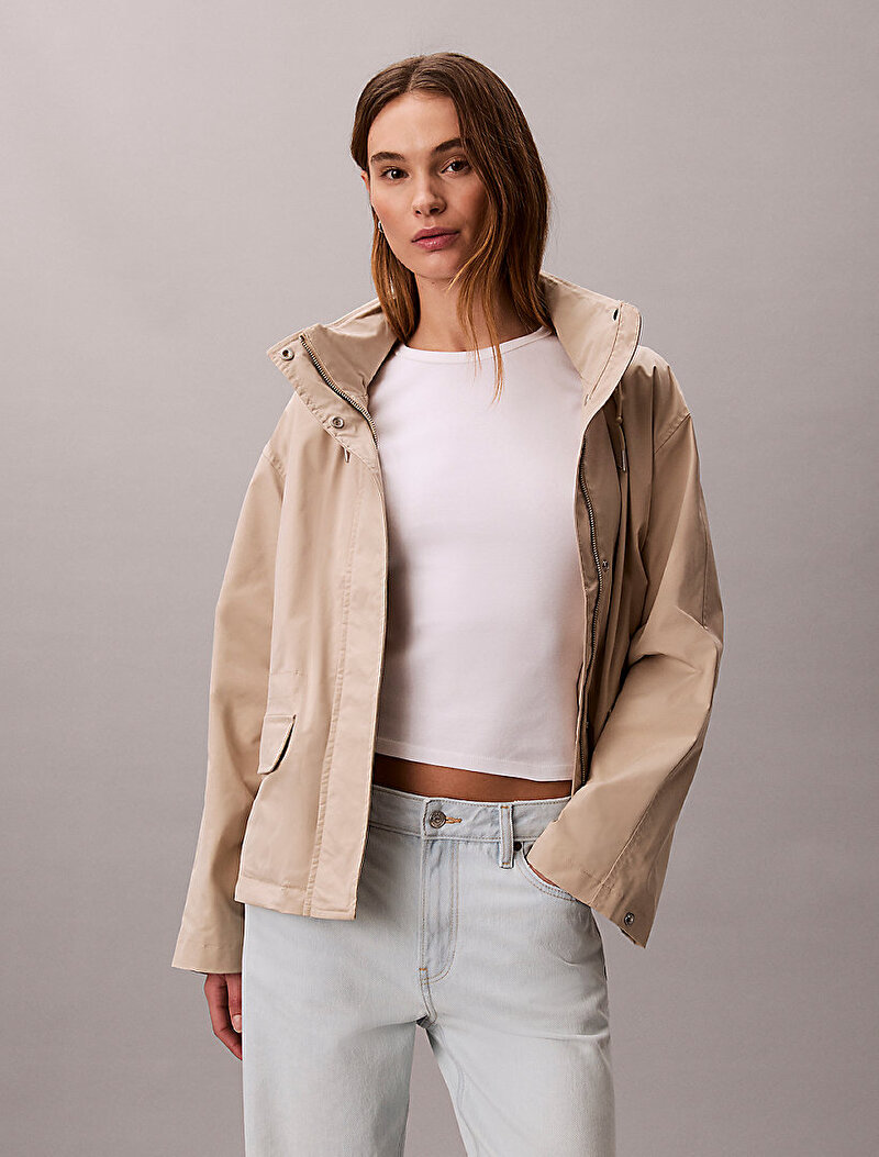 Calvin Klein Bej Renkli Kadın Kısa Transitional Ceket