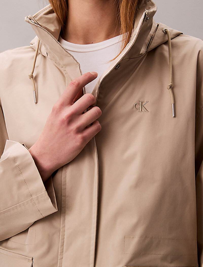 Calvin Klein Bej Renkli Kadın Kısa Transitional Ceket