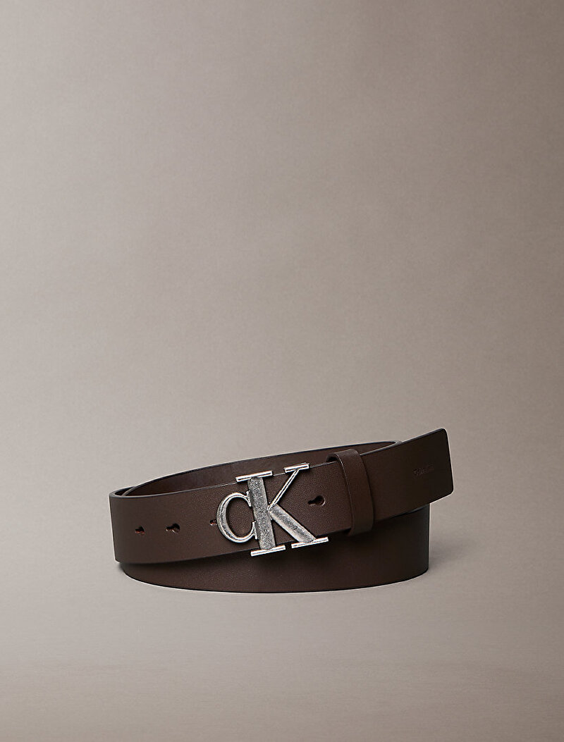Calvin Klein Kahverengi Renkli Erkek Ck Buckle Smooth 35mm Kemer