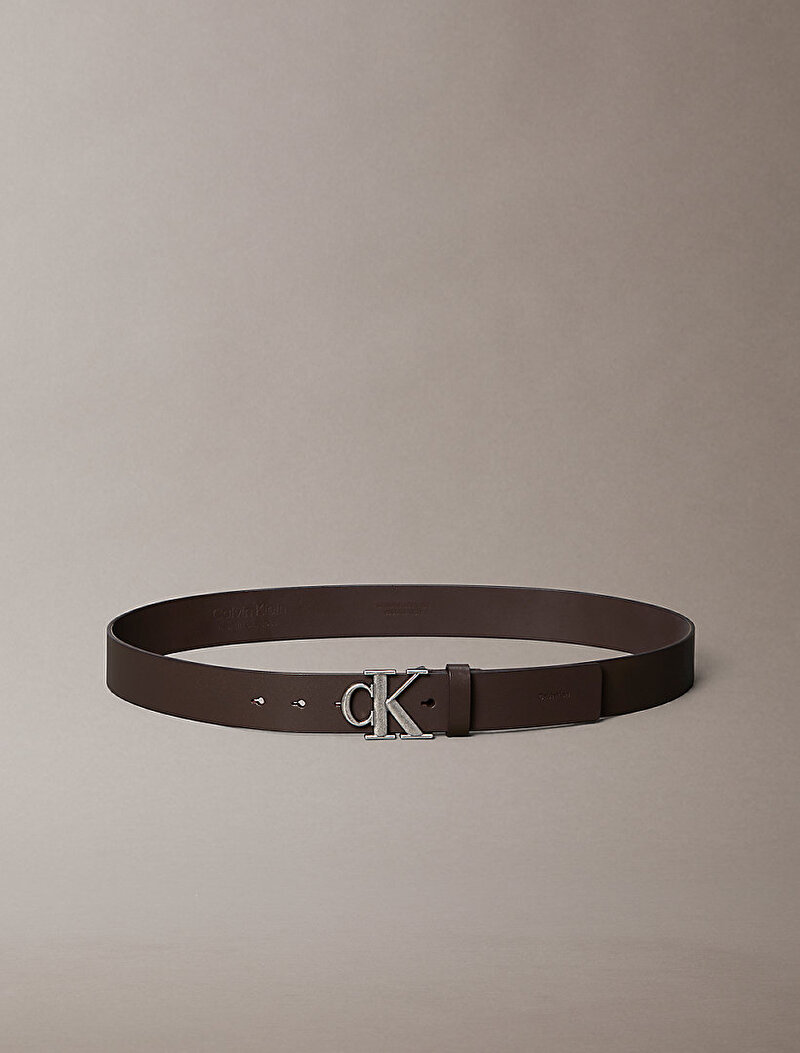 Calvin Klein Kahverengi Renkli Erkek Ck Buckle Smooth 35mm Kemer