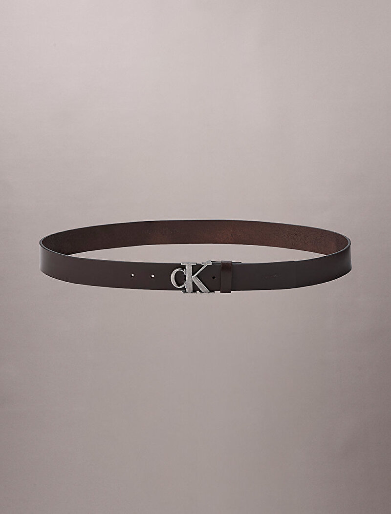Calvin Klein Kahverengi Renkli Erkek Ck Buckle Smooth 35mm Kemer