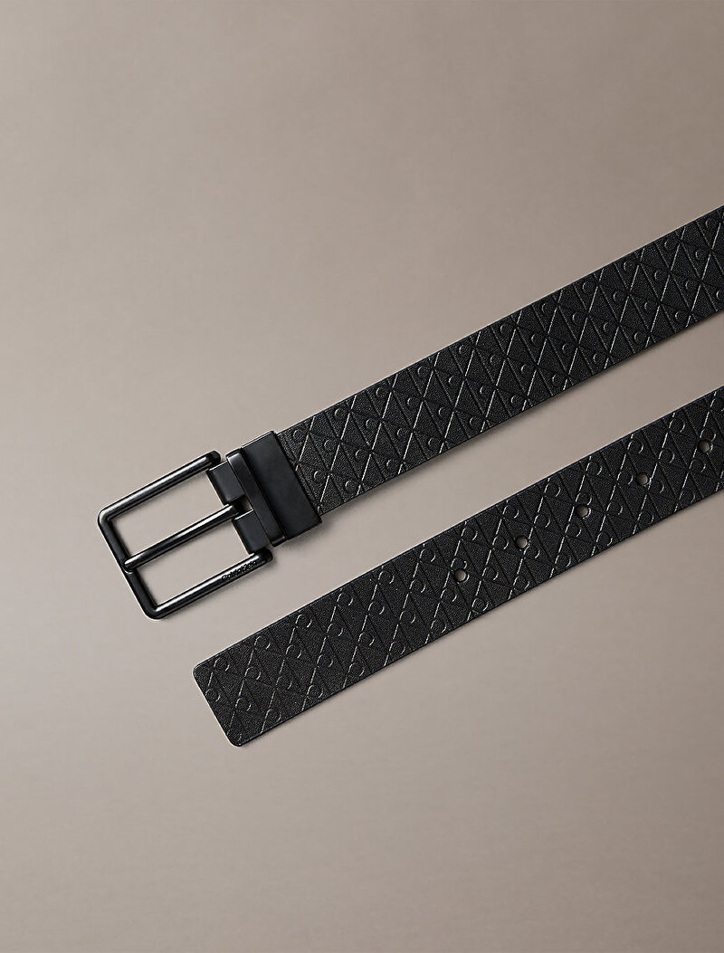 Calvin Klein Siyah Renkli Erkek Warmth Buckle Woven Kemer