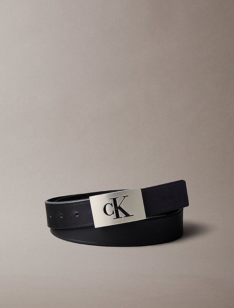 Calvin Klein Siyah Renkli Erkek Mono Plaque Kemer